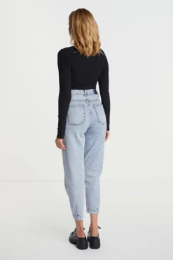 Rib-Longsleeve Mit Rundhals