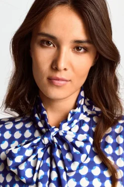 Schluppenbluse Mit Frill-Kragen