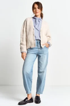 Strickcardigan Mit Knopfleiste