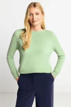 Strickpullover Aus Weichem Materialmix