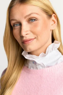 Strickpullover Aus Weichem Materialmix