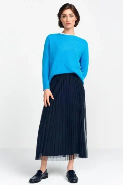 Strickpullover Aus Weichem Materialmix