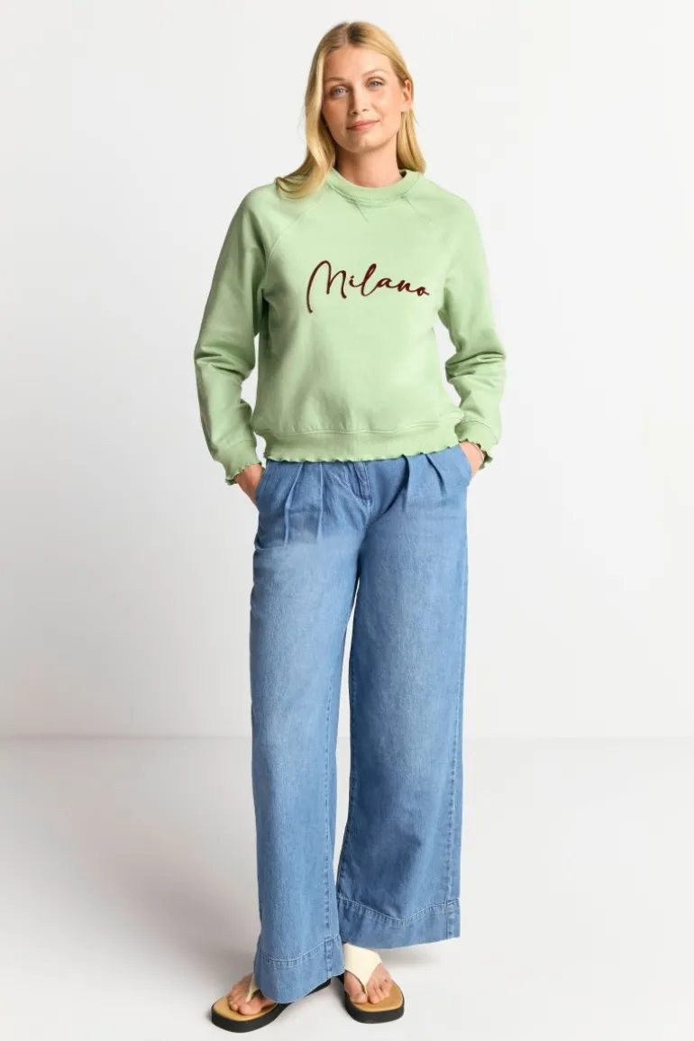 Sweatshirt Mit Schriftzug