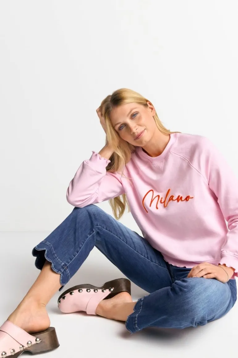 Sweatshirt Mit Schriftzug