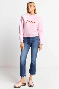 Sweatshirt Mit Schriftzug