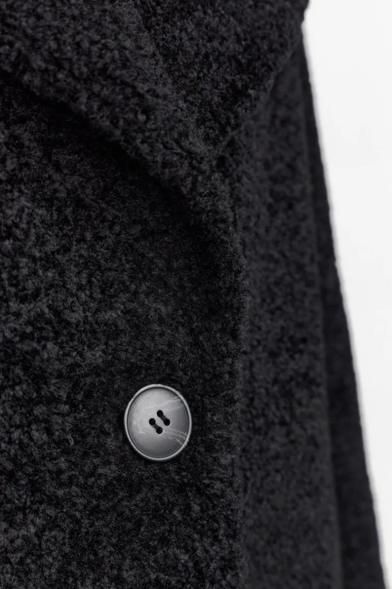 Teddy-Mantel Mit Reverskragen