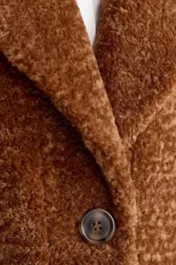 Teddy-Mantel Mit Reverskragen