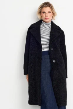 Teddy-Mantel Mit Reverskragen