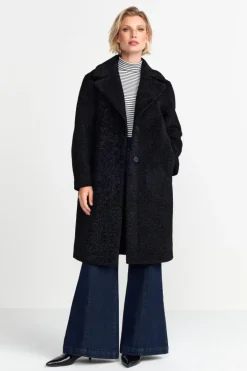 Teddy-Mantel Mit Reverskragen