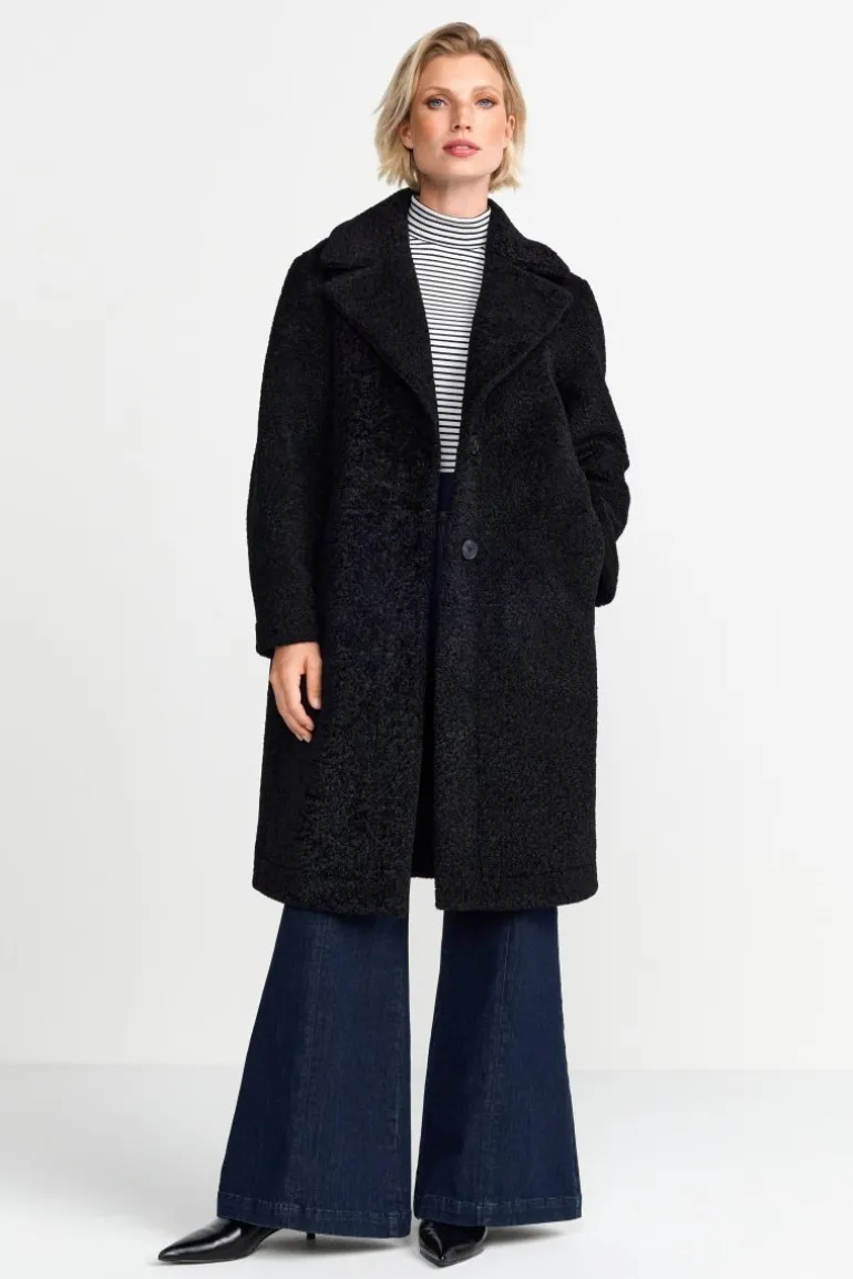 Teddy-Mantel Mit Reverskragen