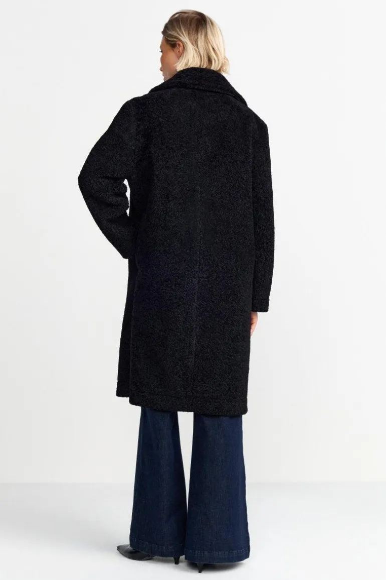 Teddy-Mantel Mit Reverskragen