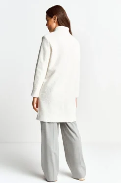 Teddy-Mantel Mit Stehkragen