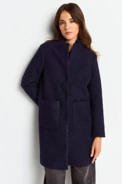 Teddy-Mantel Mit Stehkragen