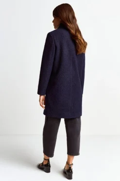 Teddy-Mantel Mit Stehkragen