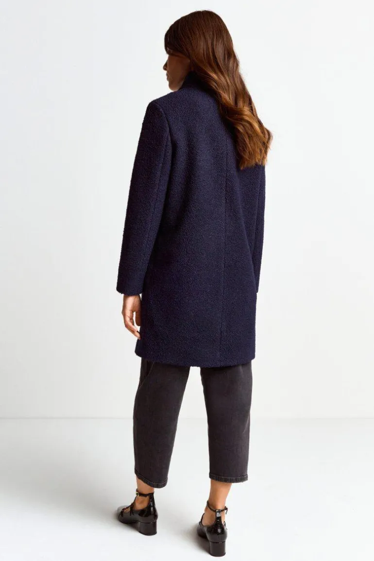 Teddy-Mantel Mit Stehkragen