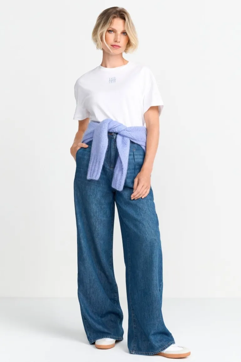 T-Shirt Mit Logostickerei