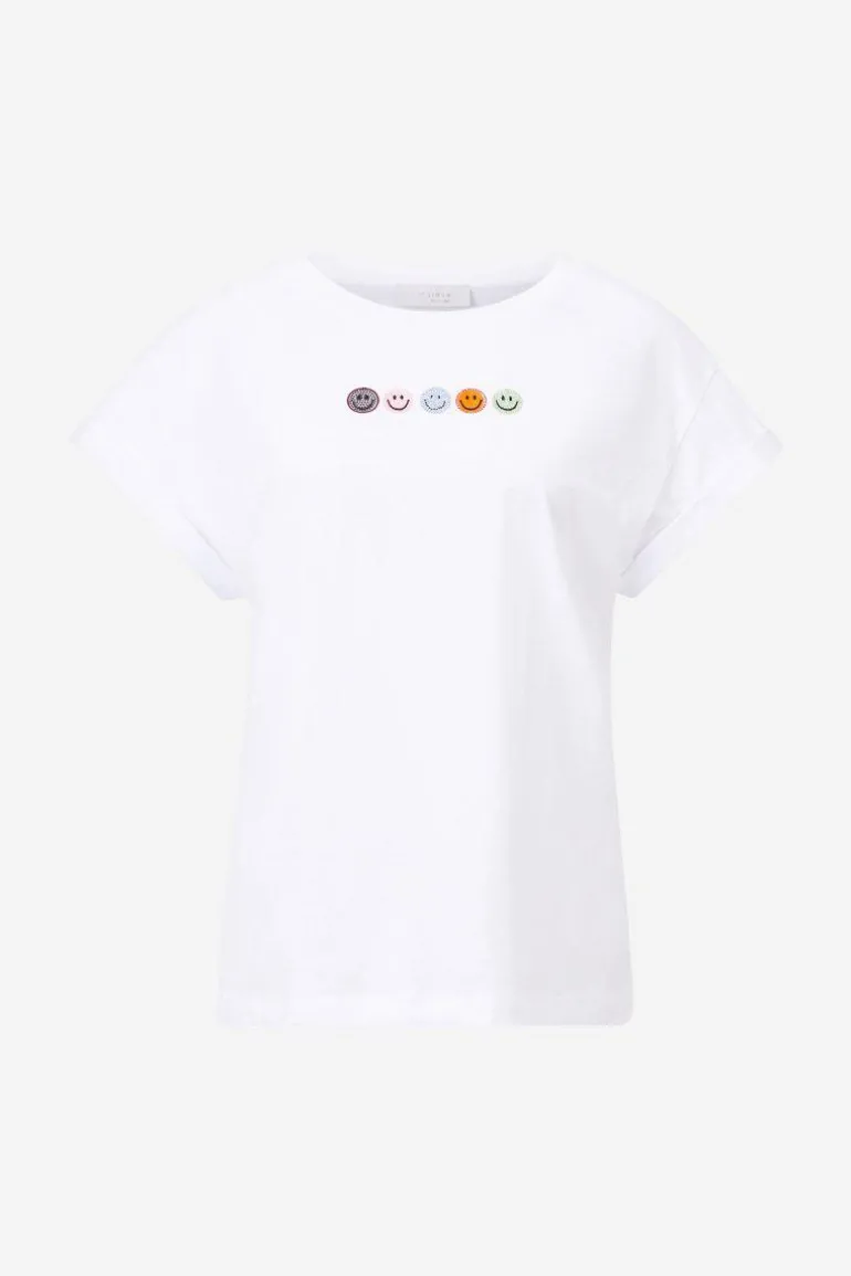 T-Shirt Mit Strass-Applikationen
