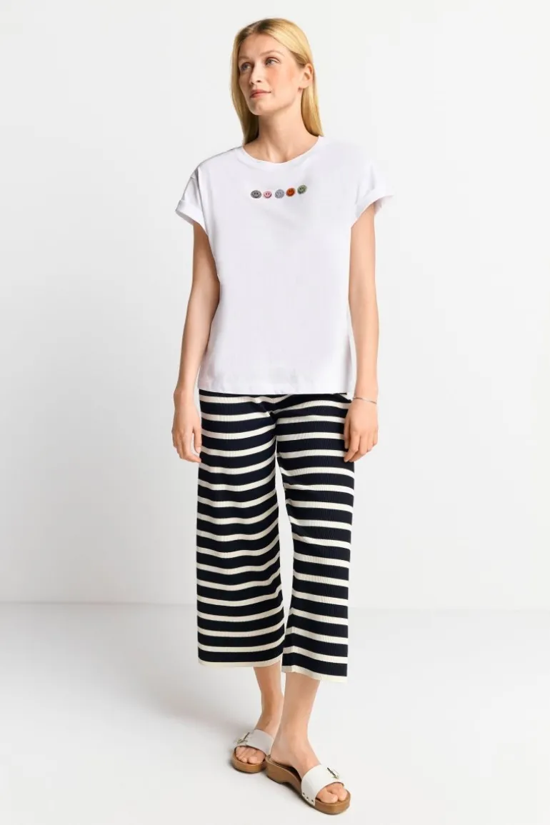 T-Shirt Mit Strass-Applikationen