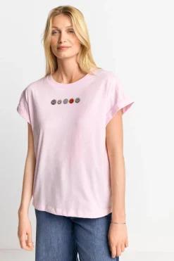 T-Shirt Mit Strass-Smileys