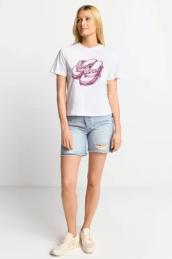 T-Shirt Mit Strassverziertem Print