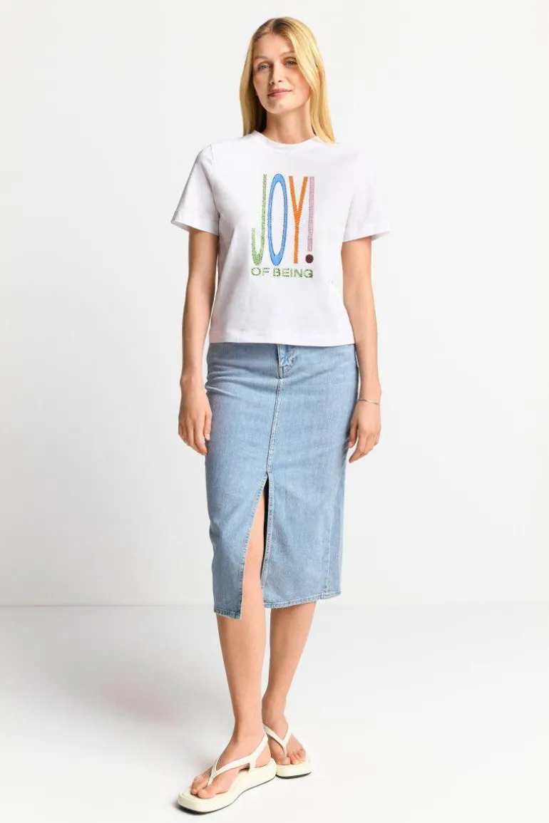 T-Shirt Mit Strassverzierung