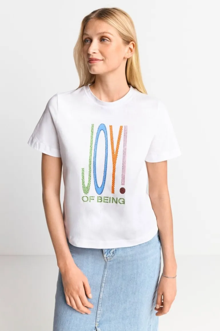 T-Shirt Mit Strassverzierung