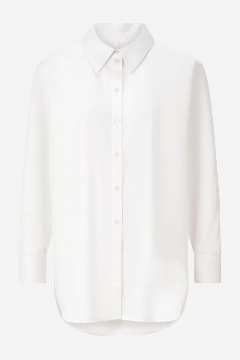 Weiße Oversize-Bluse