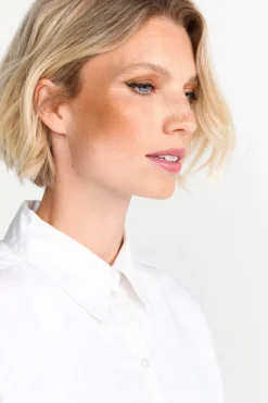 Weiße Oversize-Bluse