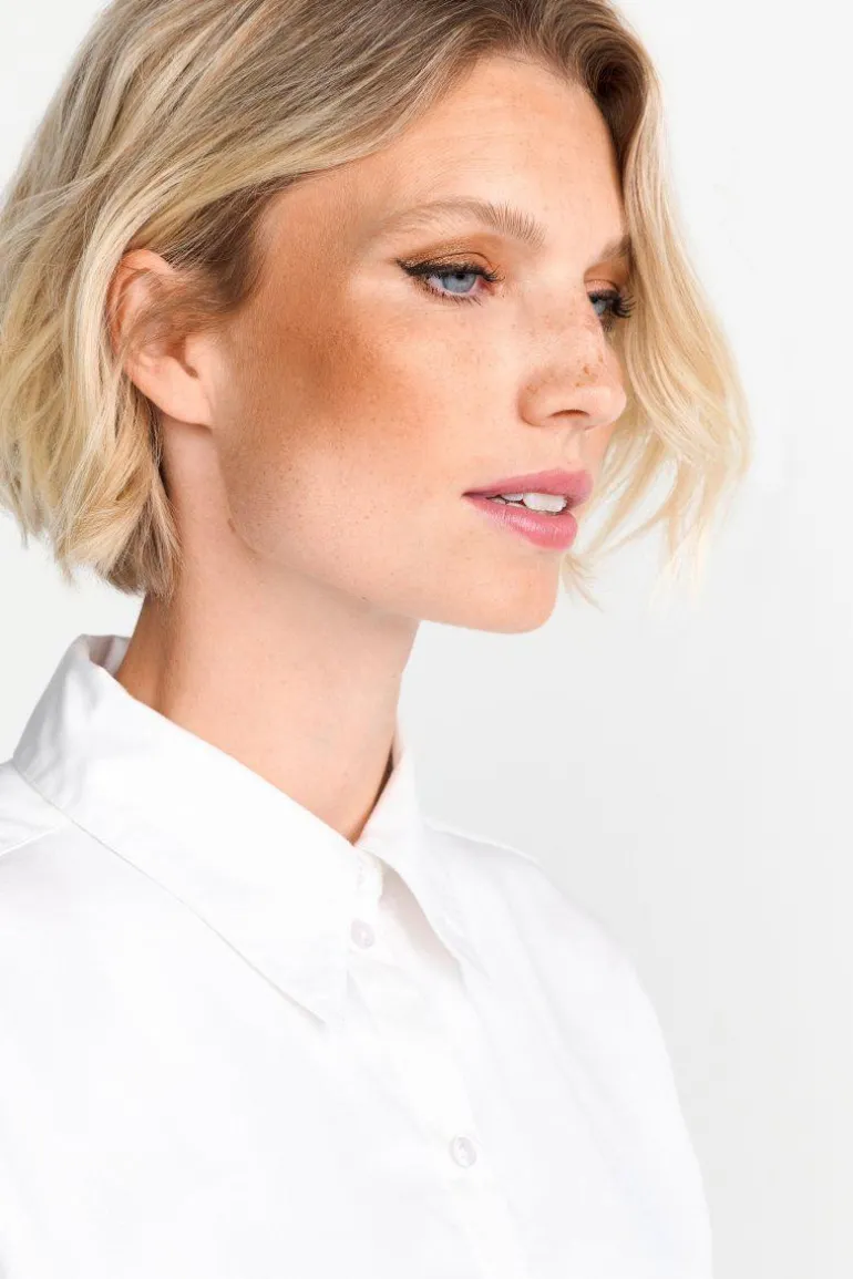 Weiße Oversize-Bluse