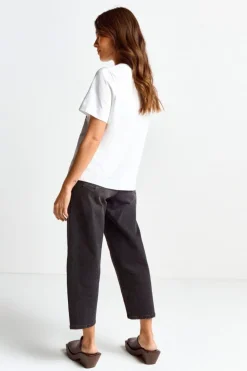 Weißes T-Shirt Mit Crew-Neck