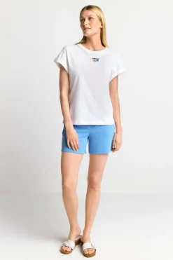 Weißes T-Shirt Mit Crew-Neck