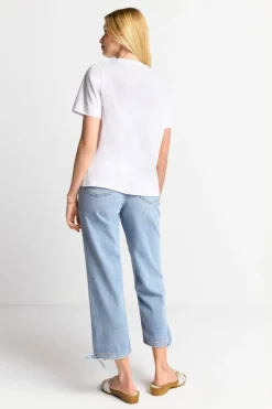 Weißes T-Shirt Mit Schriftzug