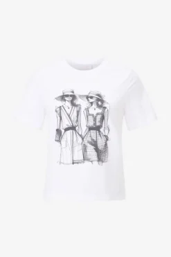 Weißes T-Shirt Mit Statement-Print