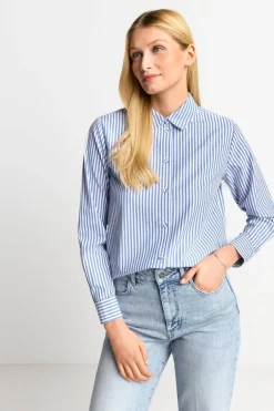 Weite Hemdbluse Mit Knopfleiste