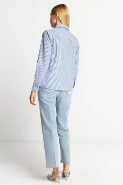 Weite Hemdbluse Mit Knopfleiste