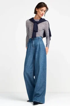 Wide Leg Denim Mit Hoher Taille