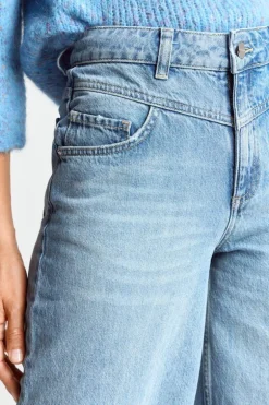 Wide Leg Denim Mit Passe
